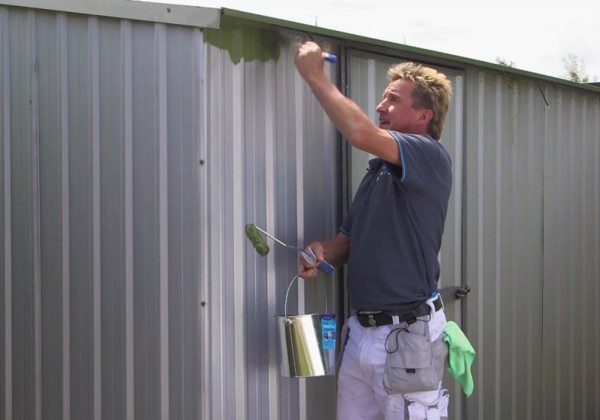 STEP 4: Start painting your Shed (1st Coat)