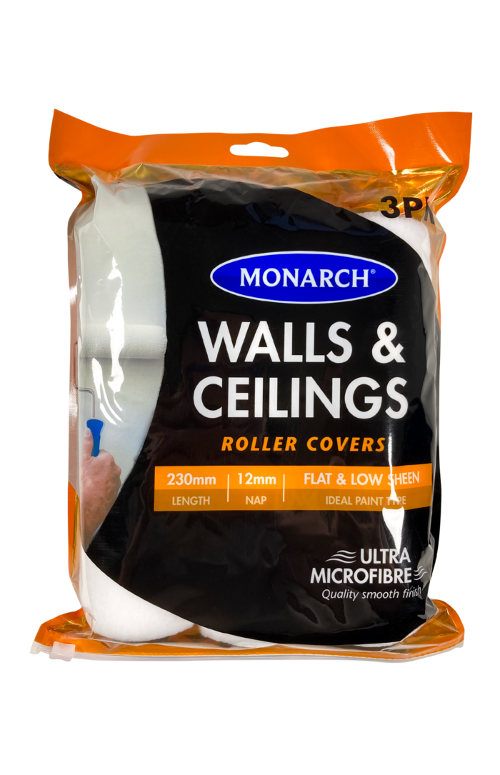 230mm Walls & Ceilings Ultra Microfibre Roller Cover 3PK - 12mm Nap