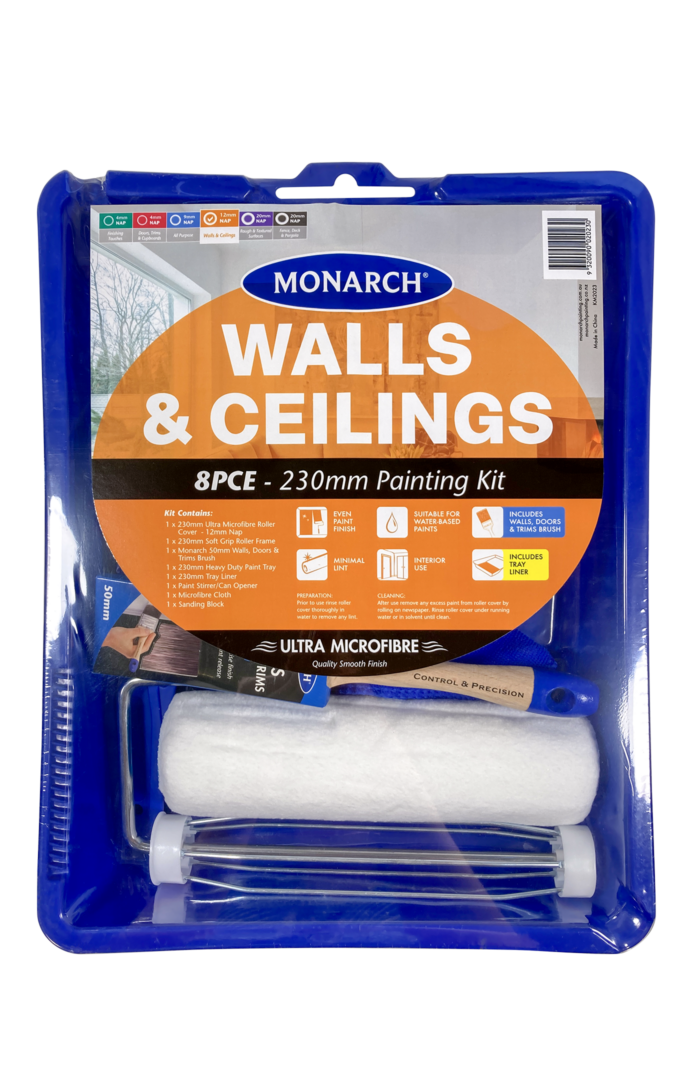 Monarch 8PCE Walls Ceilings 230mm Painting Kit