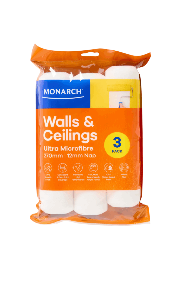 Walls & Ceilings Task Roller Covers 27012mm 3pk